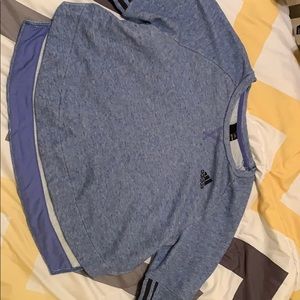 Blue Adidas Crop Crewneck